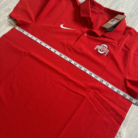 Nike Ohio State Buckeyes Logo SS Windshirt Mens L Scarlet On Field DZ8512-657 - Picture 11 of 14